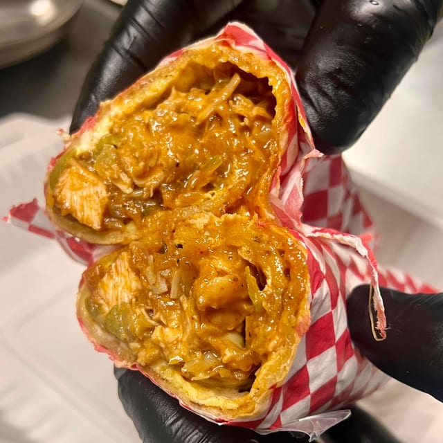 Angry Chicken Frankie and Fries.